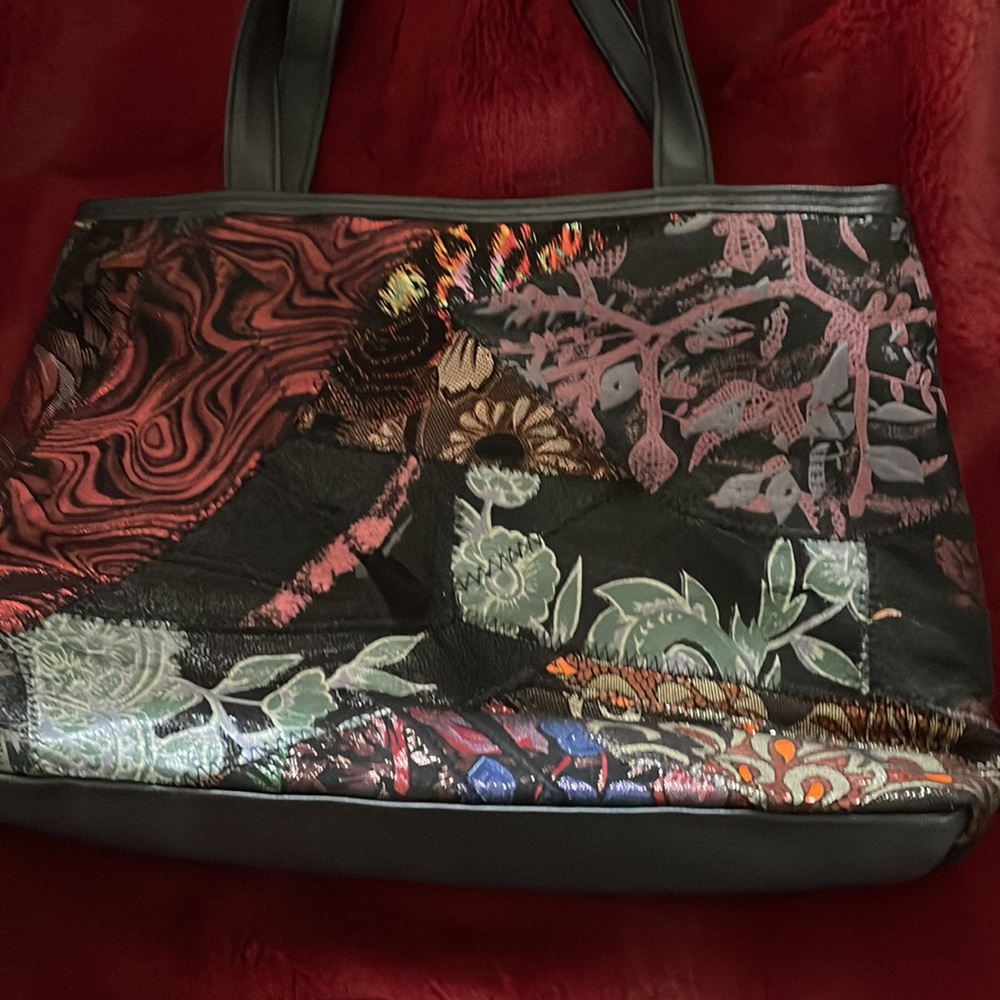 Stefano Suede Leather Patchwork Designer Bag - image 6